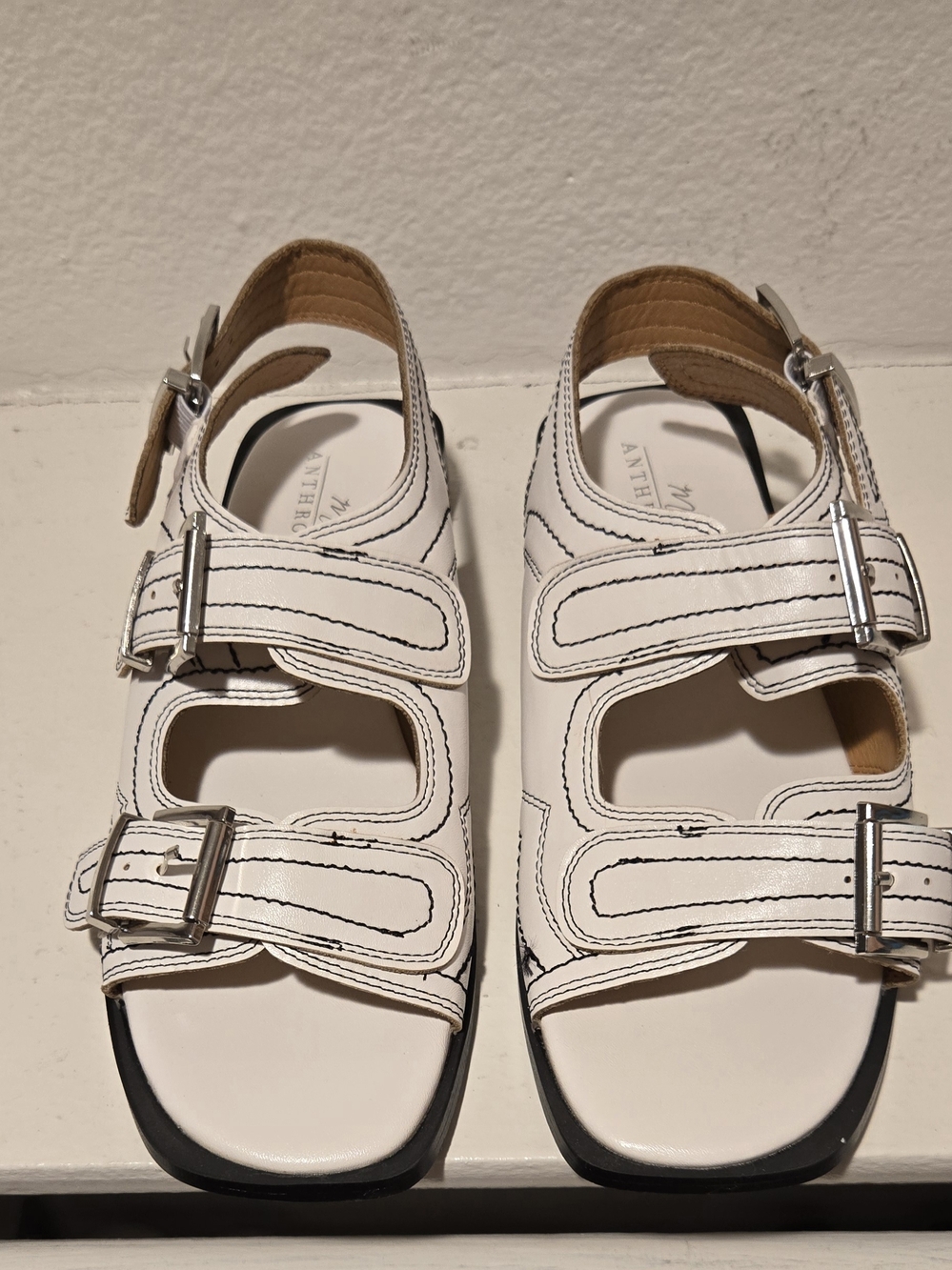 Coconuts By Matisse Contrast Stich Buckle Sandals